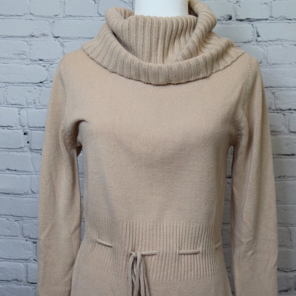 Tan Cowl Neck Sweater